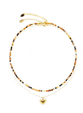 高级感项链美拉德咖啡玛瑙