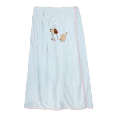 魔术贴浴巾吸水速干可爱小狗浴裙