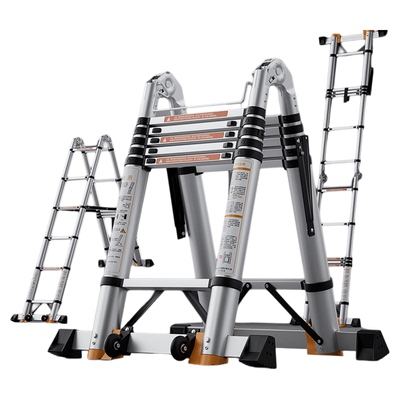 节节升人字伸缩梯子家用铝合金便携工程折叠梯加厚多功能升降楼梯