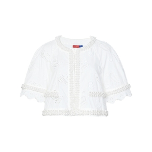 lefame拉飞姆马德拉佩斯利绣花刺绣开衫式上衣