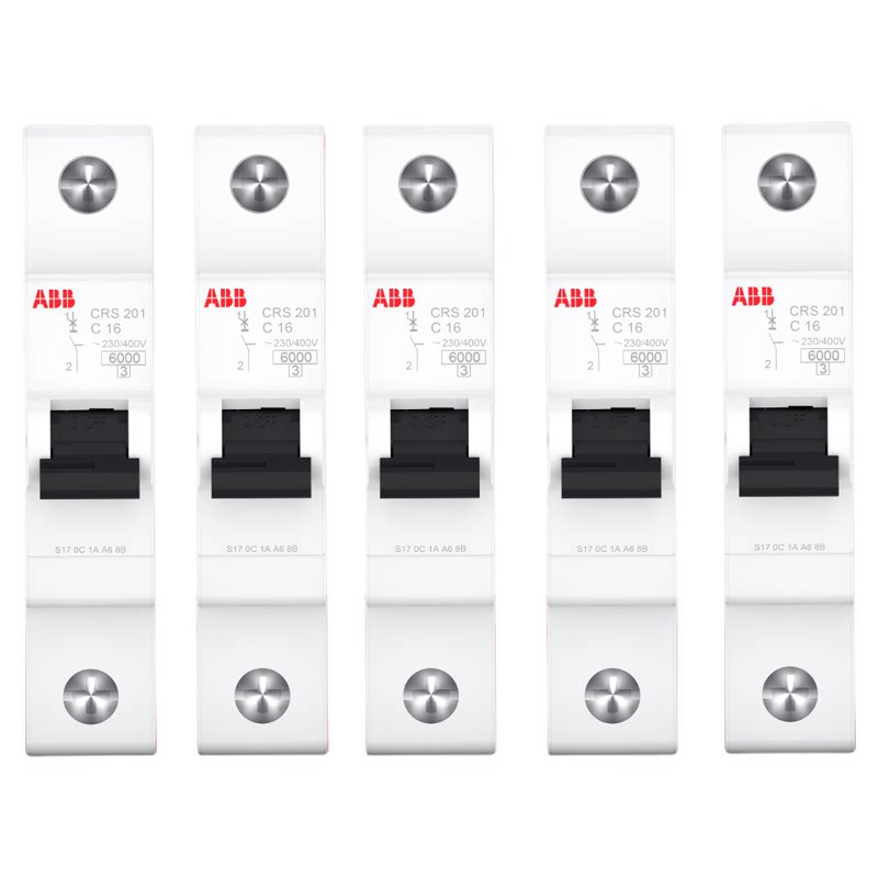 ABB官方旗舰店1P空气开关单片10a16a25a1P断路器微型家用32a63a