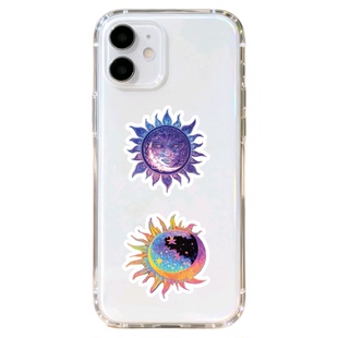 50张新款神秘天体个性复古太阳月亮星星波西米亚风装饰涂鸦汽车贴纸可手帐行李箱冰箱头盔笔记本电脑不干胶贴