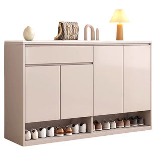 岩板实木鞋柜2026新款靠墙鞋柜家用门口鞋柜储物柜一体轻奢玄关柜