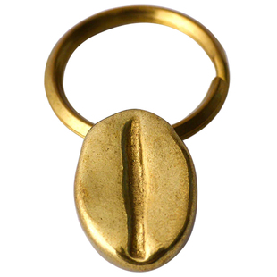 DEARYOU日本进口torch咖啡豆形状黄铜钥匙扣复古钥匙圈环礼盒礼物