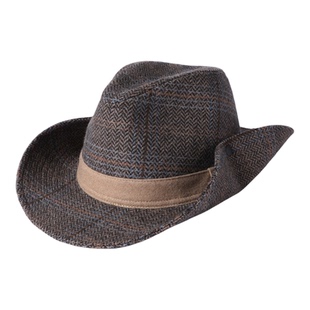 【7折孤品清仓】mrduck伯明翰 西部牛仔风羊毛毡帽男宽檐大礼帽冬