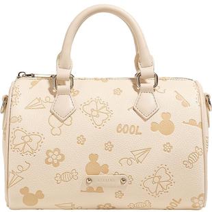 爱路喜包包女款简约百搭通勤波士顿精致可爱单肩斜挎包白色手提包