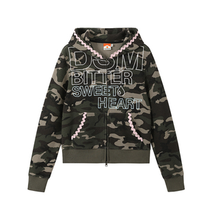 【贝壳绣迷彩华夫】DONSMOKE贝壳织带华夫格外套DSM正肩连帽卫衣