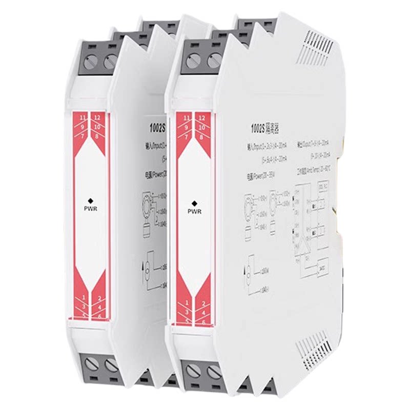 美控模拟量信号隔离器直流无源电流一进二出安全栅4-20ma转0-10V