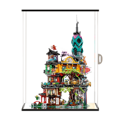 适用乐高71741忍者花园大电影手办防尘罩亚克力展示盒积木收纳盒