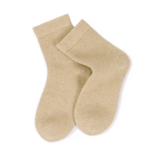 NOLOOR蒙古国进口原色羊绒袜子男女秋冬季保暖舒适简约纯色吸防汗