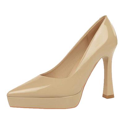 2025新款欧美风时尚尖头高跟皮鞋