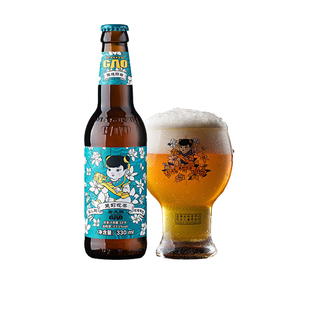 高大师国产精酿啤酒茉莉花茶拉格高麦芽度生鲜330ml6瓶装厂家直发