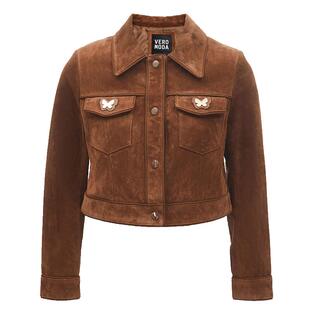 Vero Moda皮衣套装2025秋冬短款皮夹克金属装饰皮裙325111016