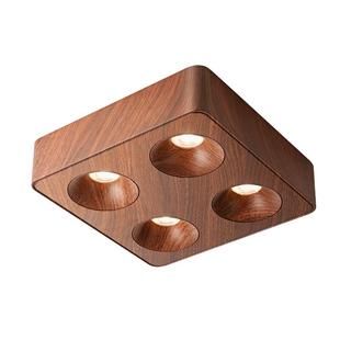 箭牌眼卫士超薄明装斗胆灯四头方形免打孔免吊顶中古风吸顶射灯