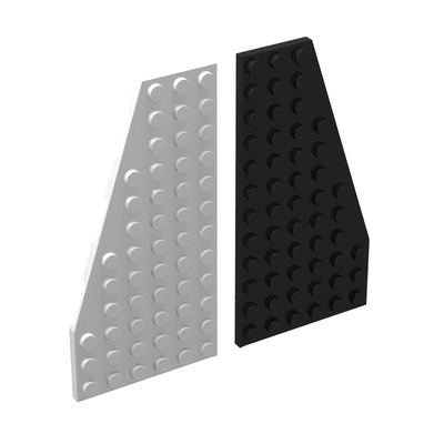 国产MOC拼插积木零件 兼容 30355 左 30356 右 6x12楔形板