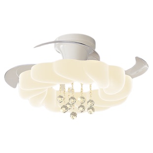 2025新款客厅风扇灯现代简约奶油风电扇灯全光谱护眼静音中山灯具