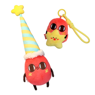 红小豆生日限定【戴高帽玩偶】【抱星星挂件】请吃红小豆吧周边