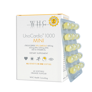 比利时WHC鱼油小金蛋DHA深海鱼油mini维生素D补脑润眼60粒胶囊