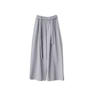 韩里韩气灰色弯刀裤女2026新款春季大码运动卫裤今年流行款的裤子