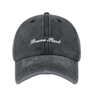 IIING帽控 水洗灰色棒球帽运动休闲韩版防晒遮阳字母刺绣鸭舌帽子