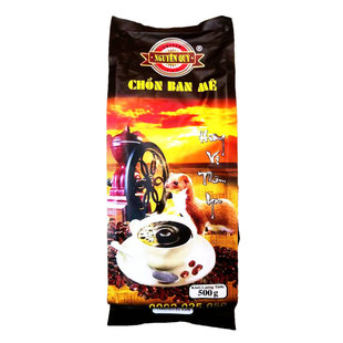越南原装NGUYEN ANH罗布斯塔滴漏猫屎纯黑咖啡粉提神手冲原味500g