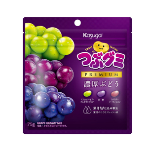 日本进口kasugai春日井果汁软糖三种混合葡萄浓厚水蜜桃网红糖果