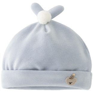 木生棉新生儿保暖胎帽春秋冬婴儿产房防风蓄热护囟门帽宝宝待产品