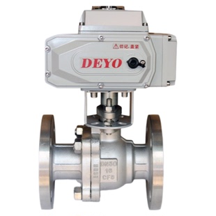 Q941F不锈钢电动球阀,断电复位法兰两通高温蒸汽304/316L,DN25,80