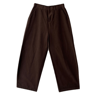 王几又 美拉德美式复古水洗直筒休闲裤男百搭宽松春秋款咖色裤子