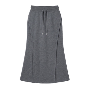 【棉】DKNY SPORT唐可娜儿26秋冬新款针织半身裙女加绒鱼尾裙