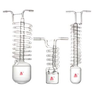 三爱思 蛇形冷肼D19 冷凝管冷凝器冷阱冷井 一体式 抽真空耐高温 加厚高硼硅玻璃 可定制 物理化学实验室器材