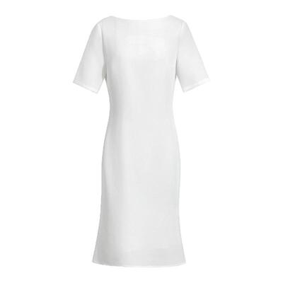 OFFIY醋酸短袖修身职业连衣裙