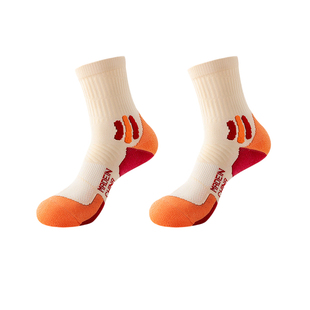 运动袜女中筒专业跑步袜子毛巾底蓝箭青少年女学生瑜伽袜羽毛球袜