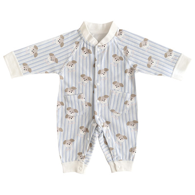 新生婴儿秋冬季外出韩系连体衣