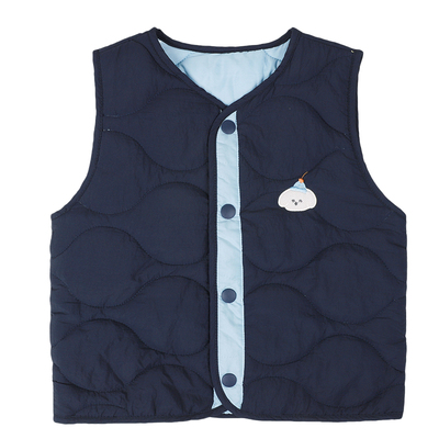 男童马甲秋冬款儿童背心2025冬季新款男孩夹棉保暖坎肩外穿学院风