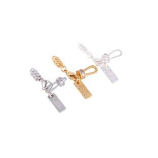 18K包金珍珠项链扣头连接扣保色花牌龙虾扣收尾配件DIY手链饰品扣