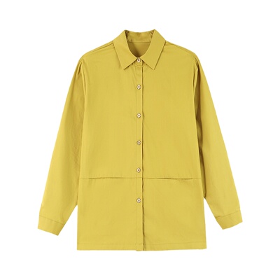 休闲纯棉衬衫妈妈长袖薄款春外套