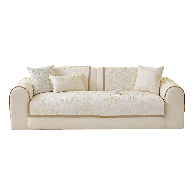轻奢雪尼尔四季通用防滑沙发垫