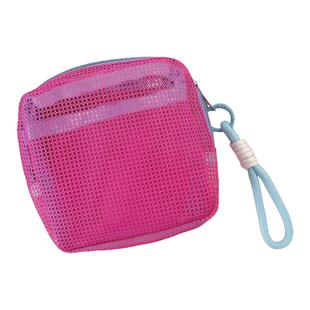 韩版彩色网纱豆腐包超轻网格杂物收纳小包户外多用途收纳包大容量