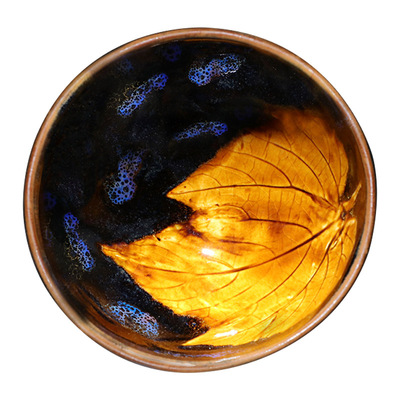 宋风居省级非遗大师蔡炳龙木叶盏建盏主人杯茶杯陶瓷铁胎手工茶盏