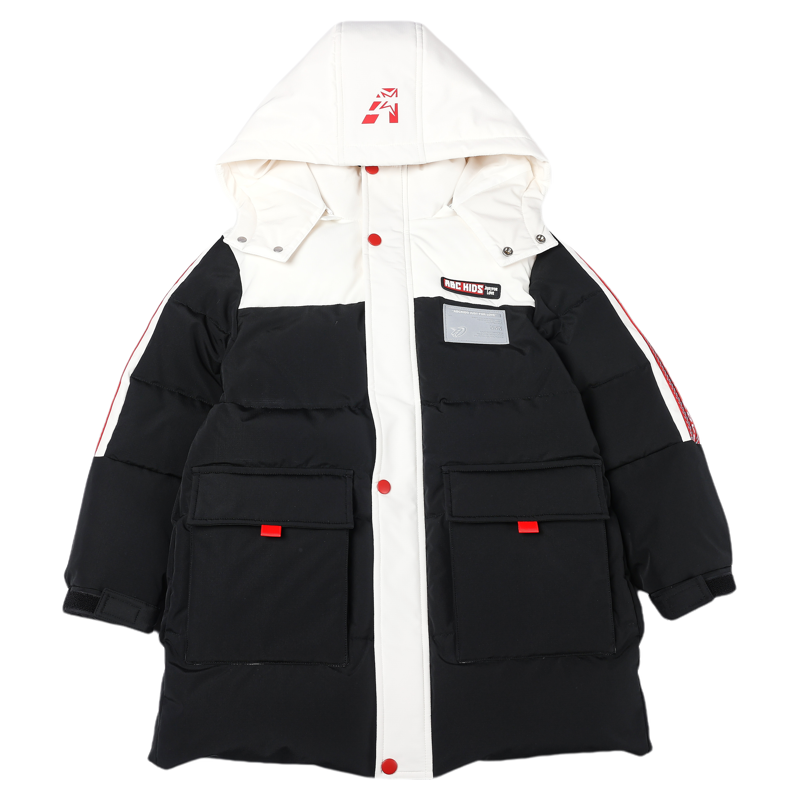 Abckids2025新款冬装男童中长款加厚保暖儿童羽绒服潮F352309126