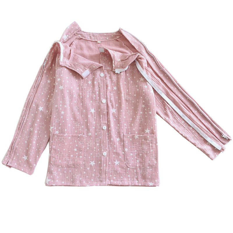 绉纱透气拉链式护理服女款