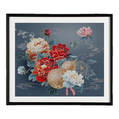 富贵满堂手工铜板铜雕电表箱挂画