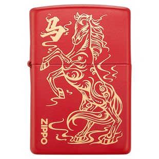 ZIPPO官方旗舰店之宝正品祥云瑞马防风煤油打火机生肖马新年礼物