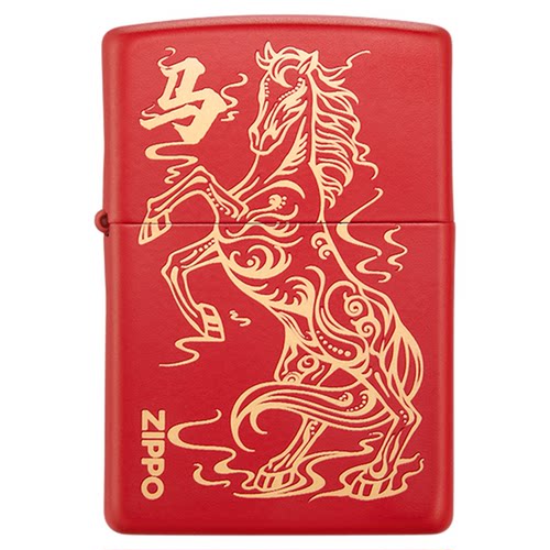 ZIPPO官方旗舰店之宝正品祥云瑞马防风煤油打火机生肖马生日礼物
