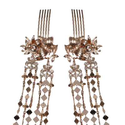 汉服发饰长流苏掩鬓簪步摇发钗女