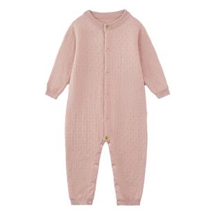ArborTree 有机棉羊绒前开婴幼儿宝宝针织连体衣（厚款）婴儿爬服