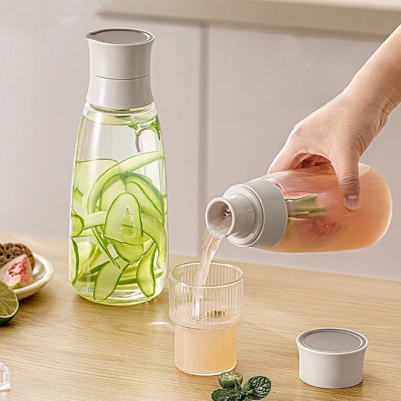 冷水壶玻璃凉水壶大容量茶水分离冷泡茶瓶密封不漏果汁冷萃杯水杯