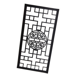 东阳木雕新中式过道走廊客厅吊顶花格镂空实木雕花板玄关灯池灯罩