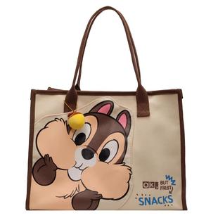 大容量包包女秋冬百搭单肩包日系可爱帆布托特包妈咪包外出手提袋